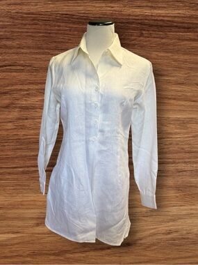 NWT Vintage Camille & Co Linen Button Down Tunic SZ 10
